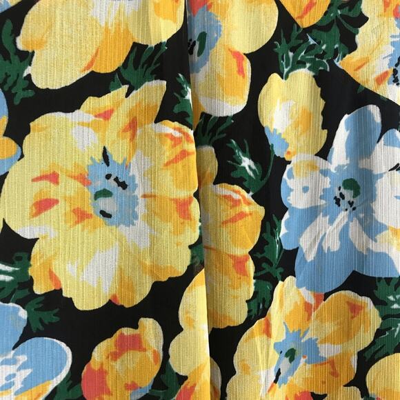 Club Monaco Coran Floral Flutter-Sleeve Cutout Midi Dress Size 8 - Picture 7 of 12